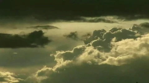 Sky. Movement of gray clouds on the X 32 speed Stock Footage 68945111