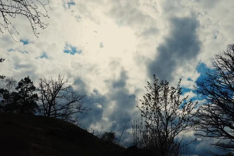Sky movie in nice view (4K) in Stockholm Stock Footage 129494225