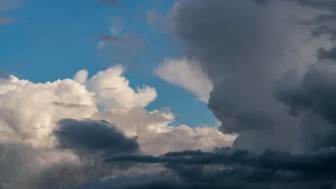 Sky nature cloudscape weather, dramatic cloud timelaspe time lapse storm blue 8K Stock Footage 133530008