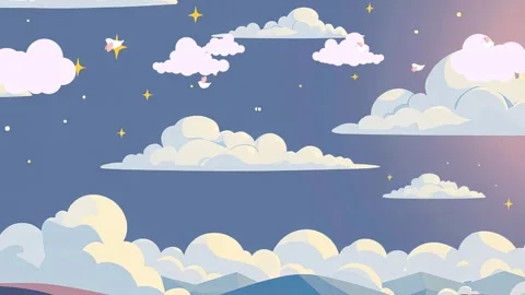 Sky night clouds lights theme Stock Footage 303813179