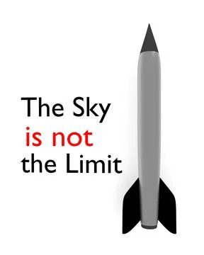 The Sky is not the Limit concept Stock Illustration