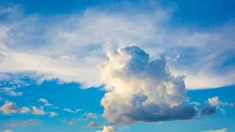 Sky only Cloud Formation During Sunset Time Lapse 4k Stock Footage 128055690