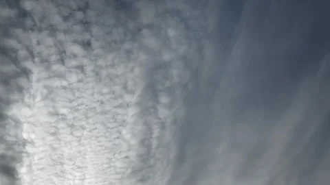 Sky only time lapse looing up at abstract gray clouds with interesting patterns  Stock Footage 318042791