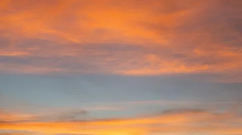 Sky With Orange Clouds At Sunset Fotos de archivo