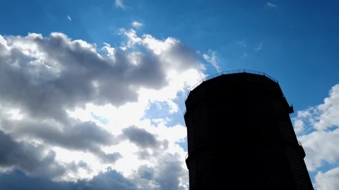 Sky Over Cistern Time-lapse Stock Footage 125906055