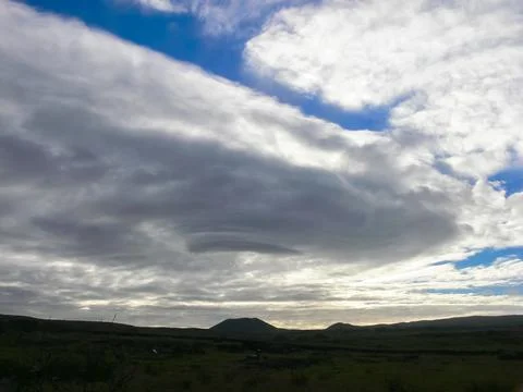 Sky over Easter Island. Sky and clouds. Foto stock