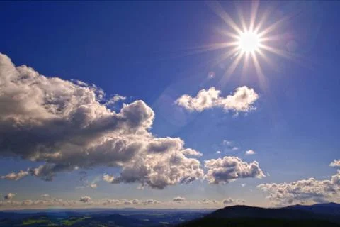 The sky over landscape Stock Photos
