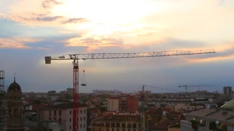 Sky over Milan Video stock 40330174