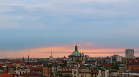 Sky over Milan Stock Footage 40330202
