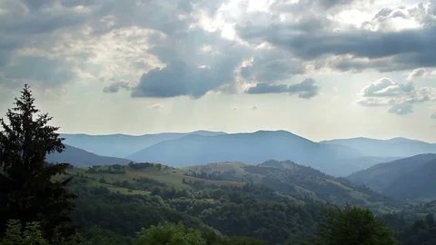 Sky over mountains Stock Footage 95850615