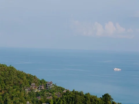 The sky over Pacific ocean. Daytime timelapse. Island and Exotic Beach Stock Footage 70728889