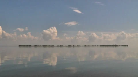 Sky over the river time lapse Stock Footage 37776041