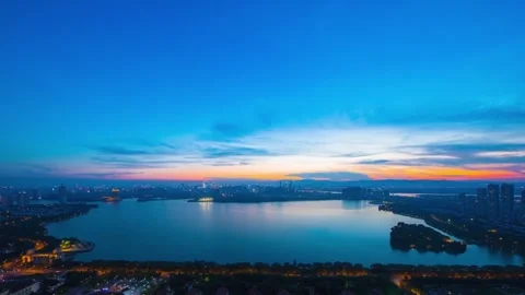 Sky over river video Stock Footage 314908961