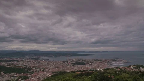 The sky over Trieste Stock-Footage 76549559