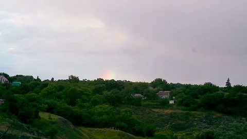 Sky over village Video stock 99360054