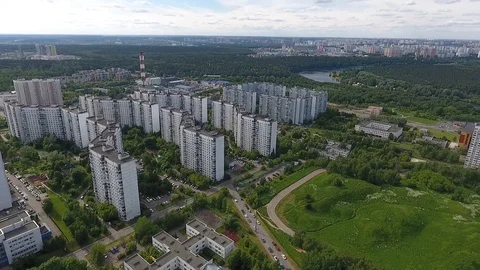 Sky over Western Administrative District in Moscow, Russia. Stock Footage 104555840