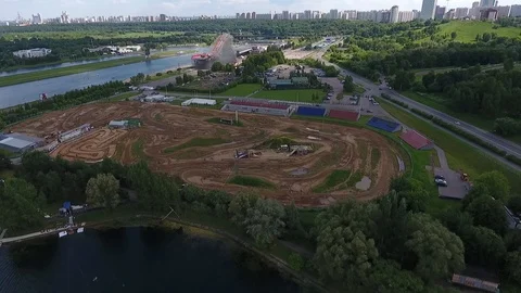Sky over Western Administrative District in Moscow, Russia. View Moscow Stock-Footage 104562694