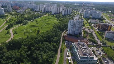 Sky over Western Administrative District in Moscow, Russia. View Moscow Stock-Footage 104565223