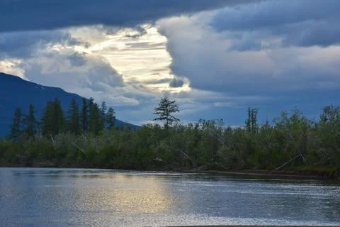 The sky is overcast. Stock Photos