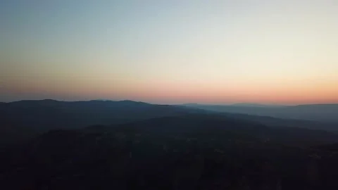 Sky panorama at dawn in Meteora Stock Footage 239249484