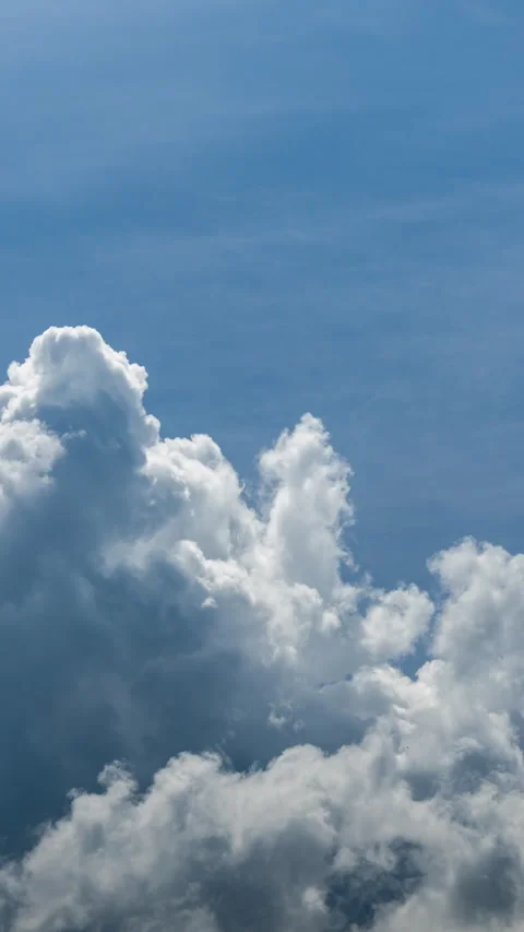 Sky with passing cloudsin vertical Stock Footage 268449021