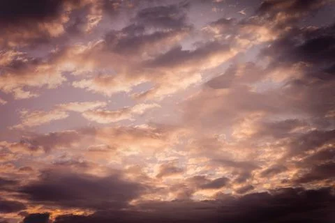 Sky pink clouds pattern Stock Photos
