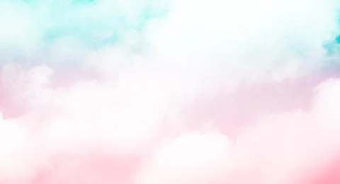 Sky Pink Pastel Cloud Sunset Green Blue Fantasy Bright Light Gradient Ilustración de archivo
