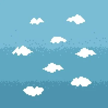 Sky pixel art Foto stock