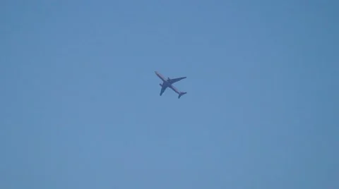 The sky a plane in flight Stock Footage 46730144