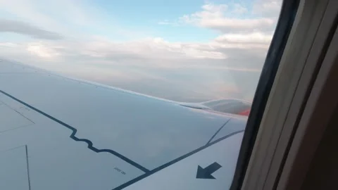 Sky From The Plane Window Stock Footage 157349637