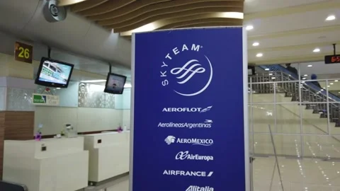 Sky Priority Check in Counter at Sam Ratulangi Airport Stock Footage 130205063