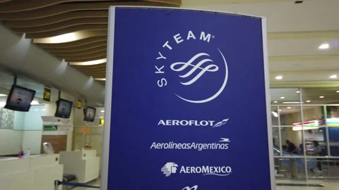 Sky Priority Check in Counter at Sam Ratulangi Airport Stock Footage 130205137