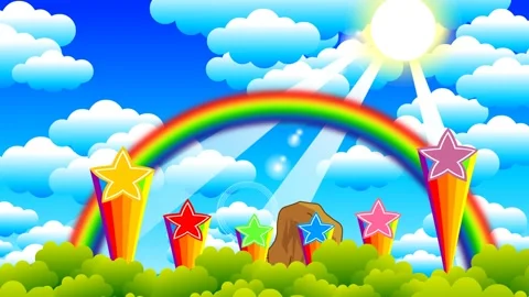 Sky Radiance and Rainbow Stock Footage 278340677
