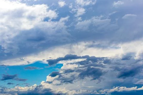 The sky before the rain. Clouds before the storm. Stock Photos
