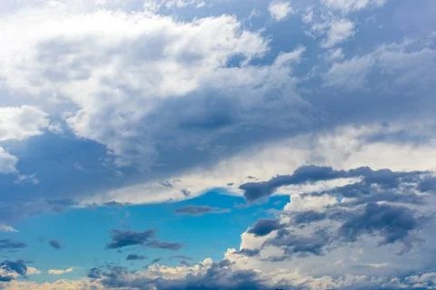 The sky before the rain. Clouds before the storm. Stock Photos
