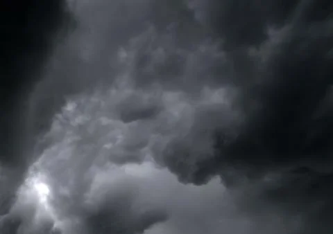 Sky rain, wind and dramatic storm Stock Photos