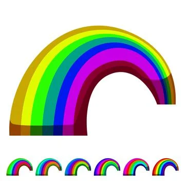 Sky rainbow cartoon vector graphic Stock Illustration