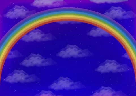 Sky with Rainbow Illustrazione stock