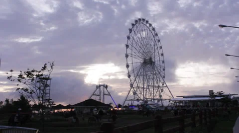 Sky Ranch Ferris Wheel Stock Footage 33612197