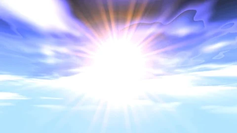 Sky rays time lapse clouds sun Stock Footage 91022511