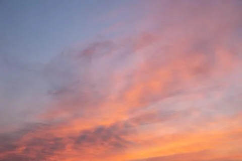 Sky with red-colored clouds Stock Photos