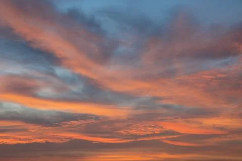 Sky with red-colored clouds Stock Photos