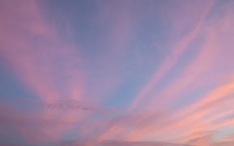 Sky with red-colored clouds Stock Photos