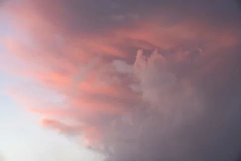 Sky with red-colored clouds Foto stock