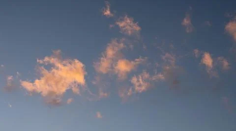 Sky with red-colored clouds Foto stock