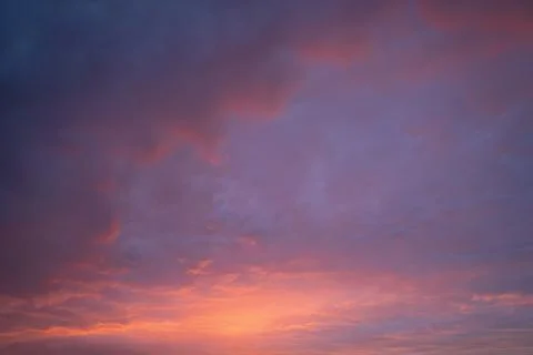 Sky with red-colored clouds Stock Photos