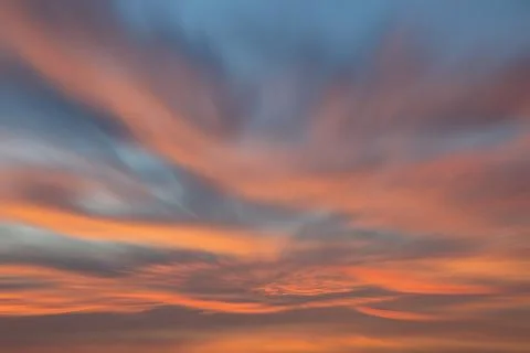 Sky with red-colored clouds Stock Photos