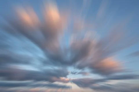 Sky with red-colored clouds Stock Photos