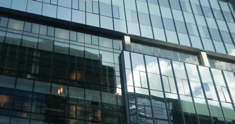 Sky reflected in building time lapse Stock Footage 165242622