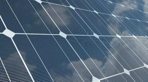 Sky Reflected on a Solar Panel Vídeos de archivo 10592797